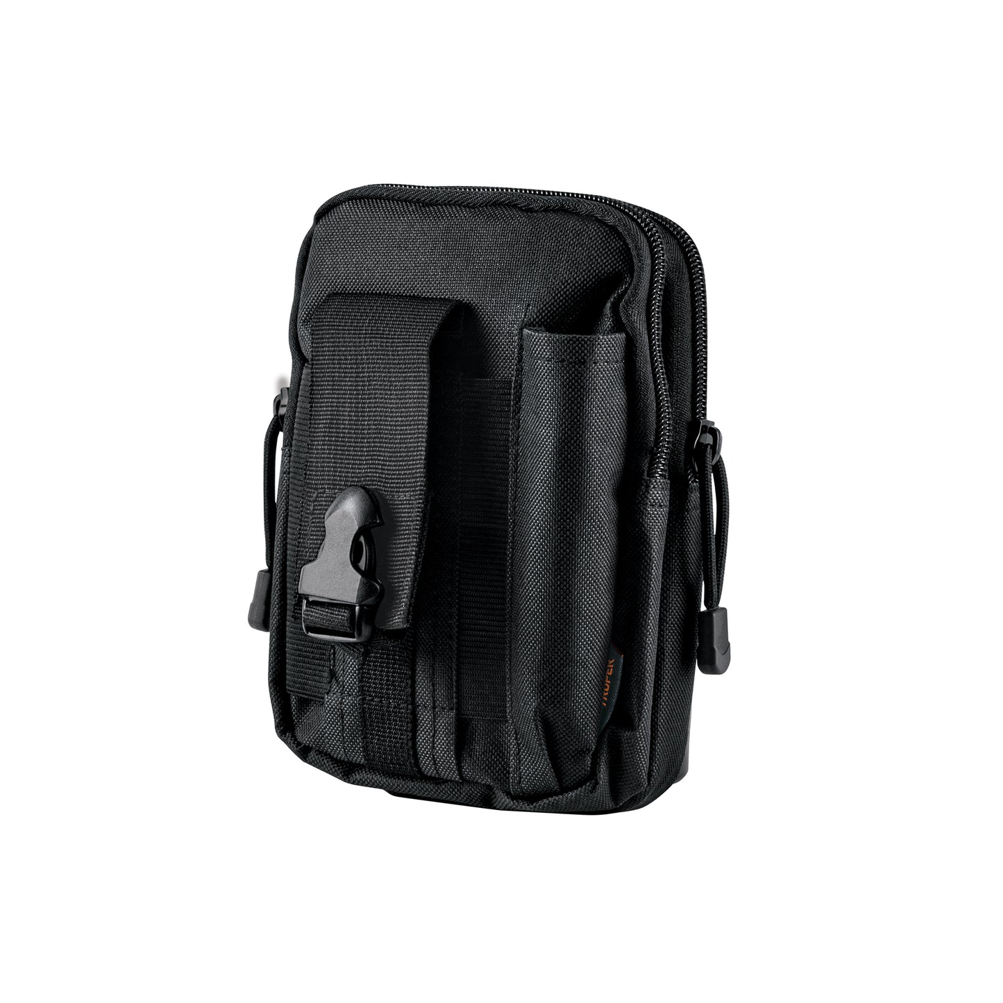 Bolso táctico negro para cinturón con 3 compartimentos