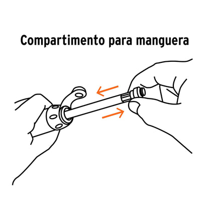 Mini bomba manual para bicicleta de aluminio con manguera reversible