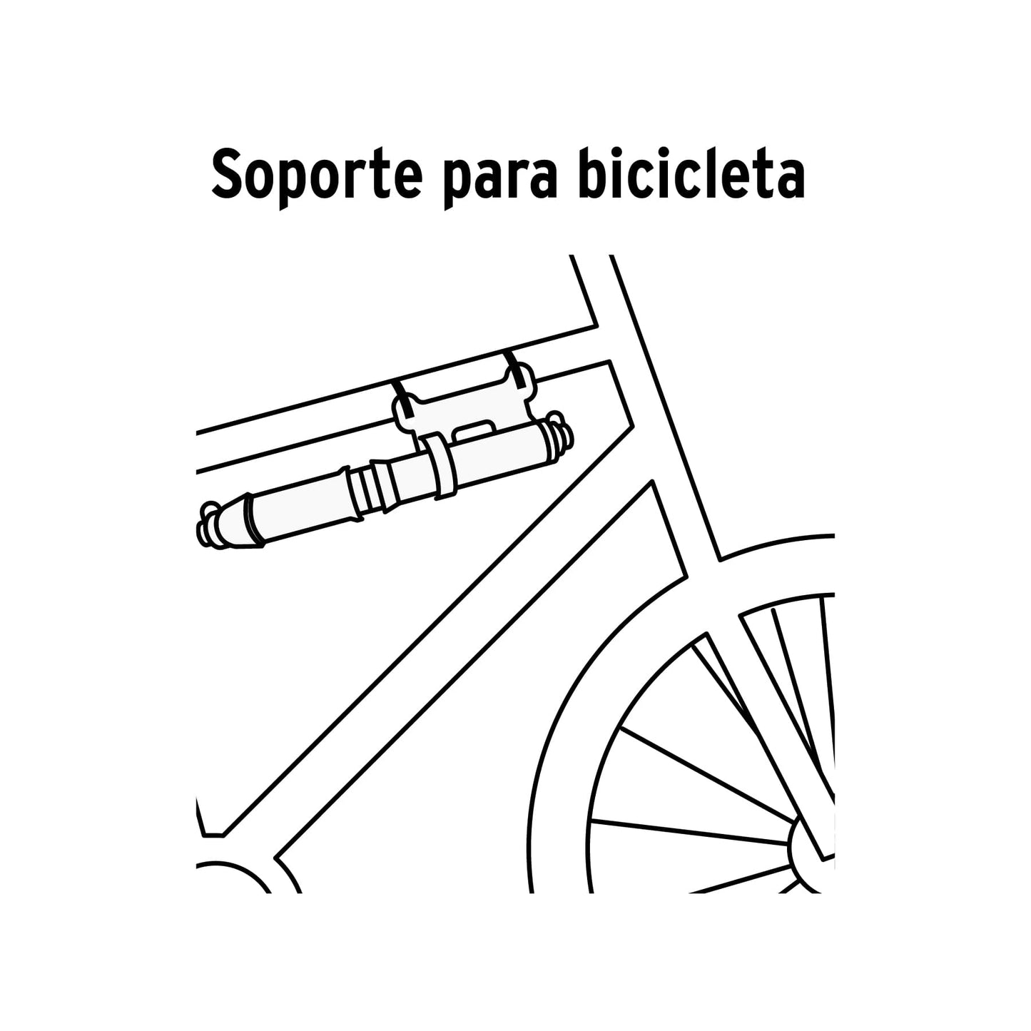 Mini bomba manual para bicicleta de aluminio con manguera reversible