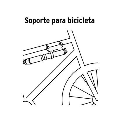 Mini bomba manual para bicicleta de aluminio con manguera reversible