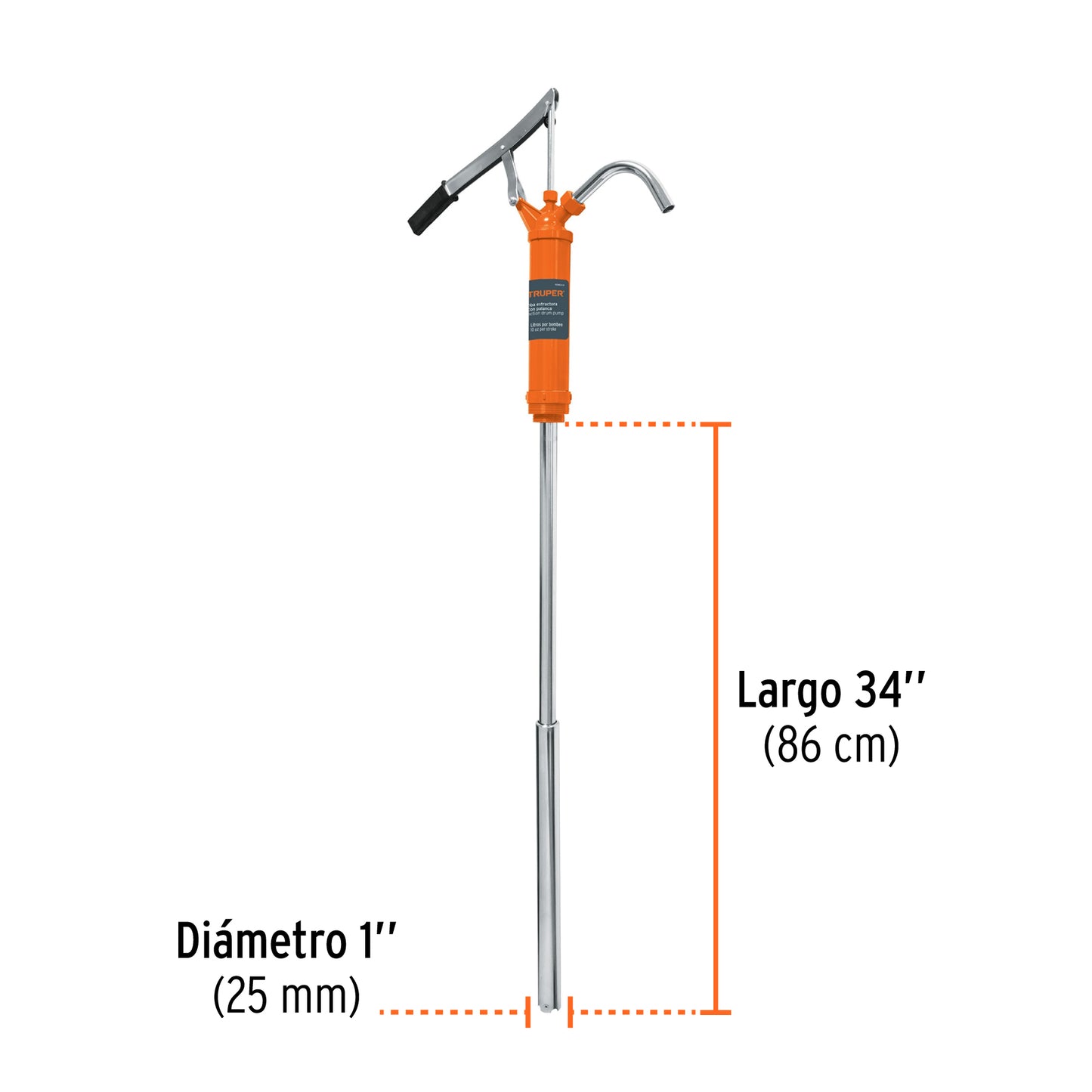 Bomba extractora de aceites con palanca