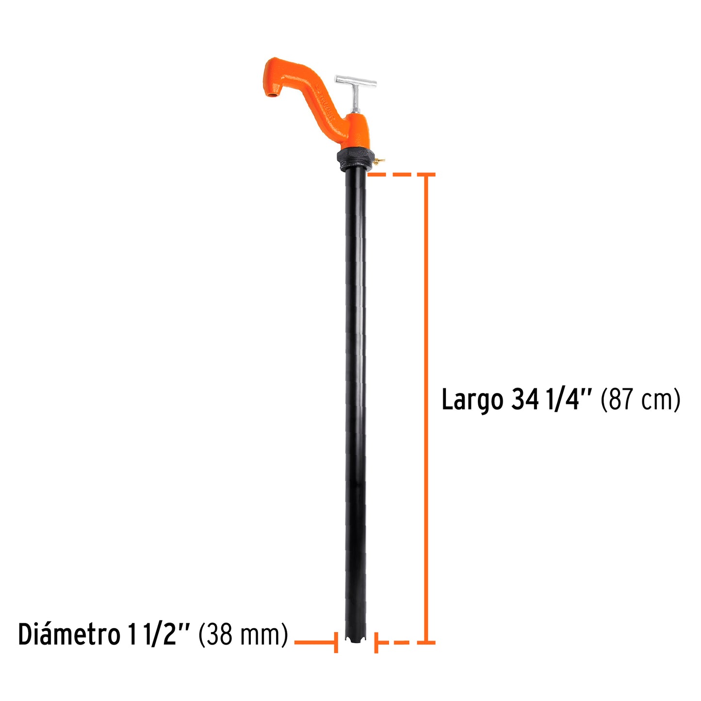 Bomba extractora de solventes con manija tipo T