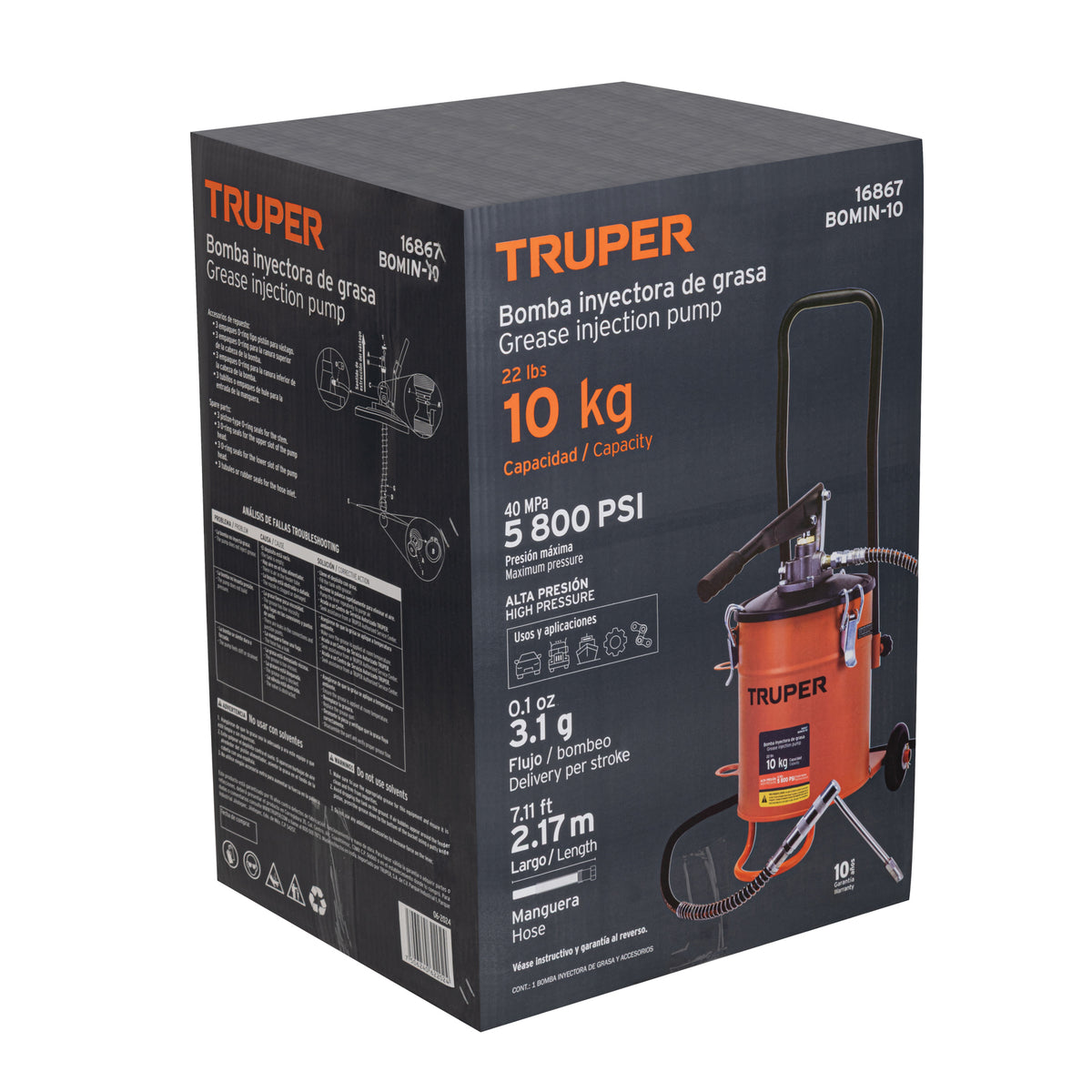 Bomba inyectora de grasa, 10 kg · vista 5