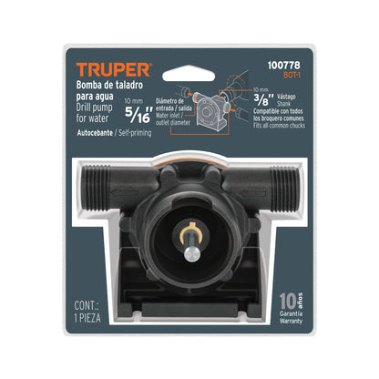 Bomba autocebante para uso con taladro