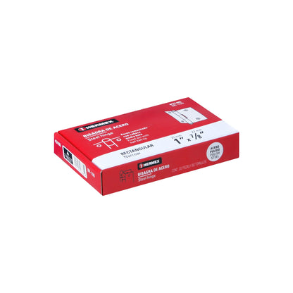 Bisagra rectangular de 1 pulgada en acero pulido