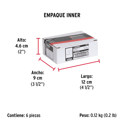 Bolsa 2 bisagras rectangulares 1 x 7/8", acero latonado · vista 6