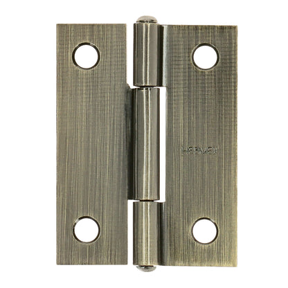 Bisagra rectangular 2 x 1-1/2", latón antiguo