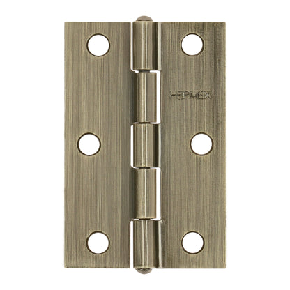 Bisagra rectangular 2-1/2 x 1-5/8", latón antiguo