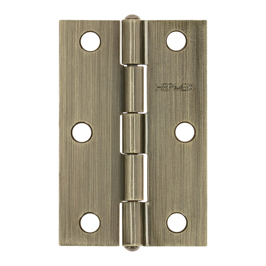 Bisagra rectangular 2-1/2 x 1-5/8", latón antiguo