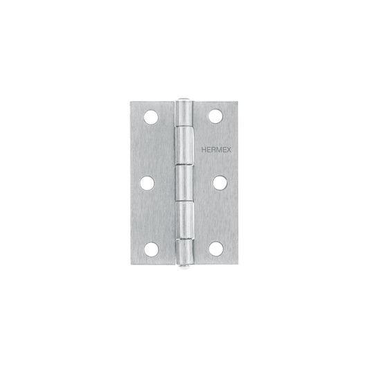 Bisagra rectangular de 3 pulgadas en acero pulido