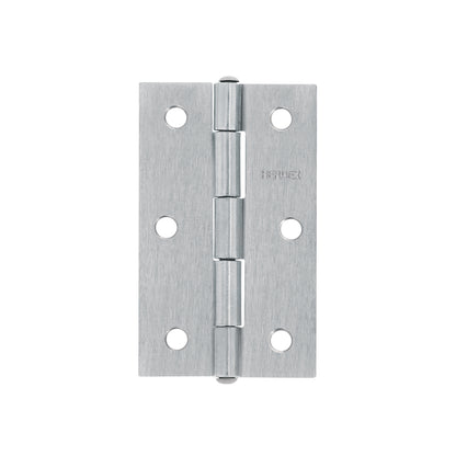 Bisagra rectangular de tres y media pulgadas en acero pulido
