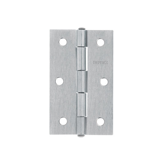 Bisagra rectangular de tres y media pulgadas en acero pulido