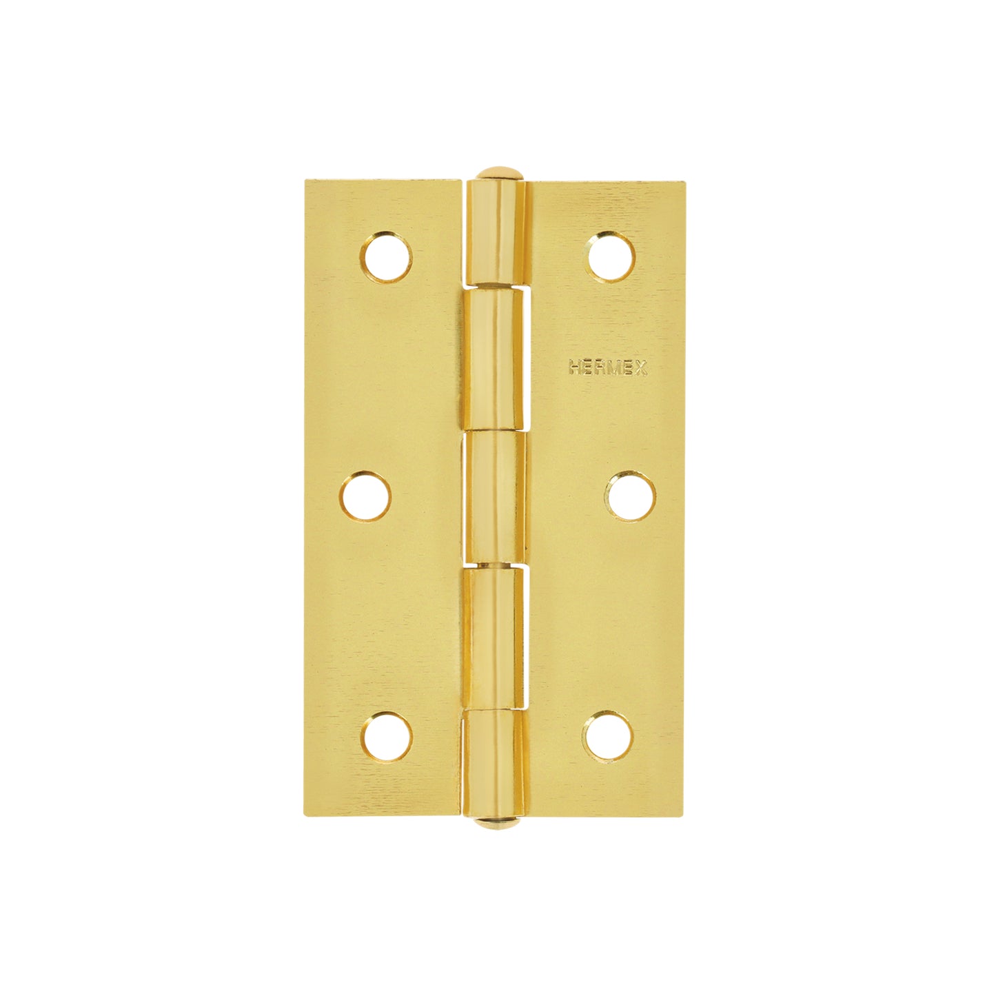 Bisagra rectangular de tres y media pulgadas en acero latonado