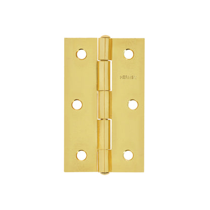 Bisagra rectangular de tres y media pulgadas en acero latonado