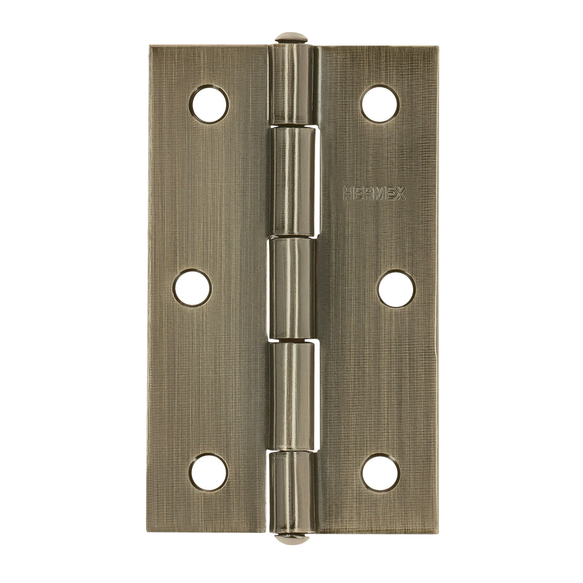 Bisagra rectangular 3-1/2 x 2-1/8", latón antiguo