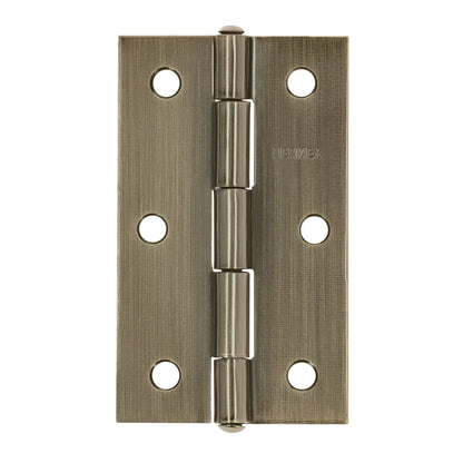 Bisagra rectangular 3-1/2 x 2-1/8", latón antiguo