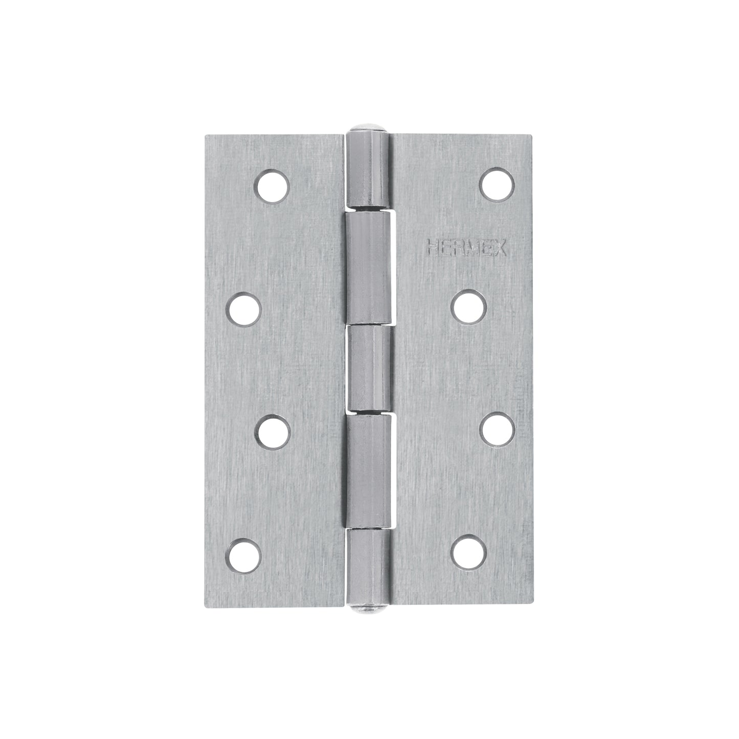Bisagra rectangular de 4 pulgadas en acero pulido