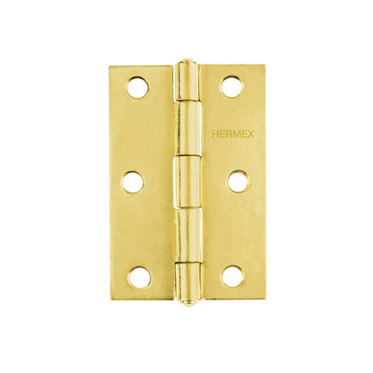 Bisagra rectangular de 4 pulgadas en acero latonado
