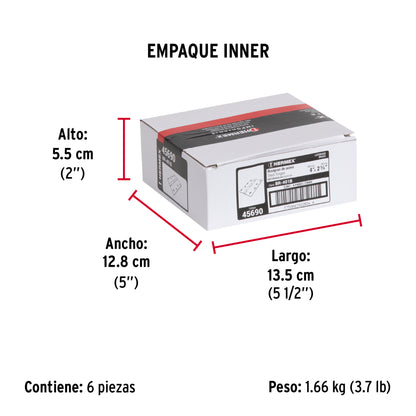 Bolsa 2 bisagras rectangulares 4 x 2-3/4", acero latonado · vista 6