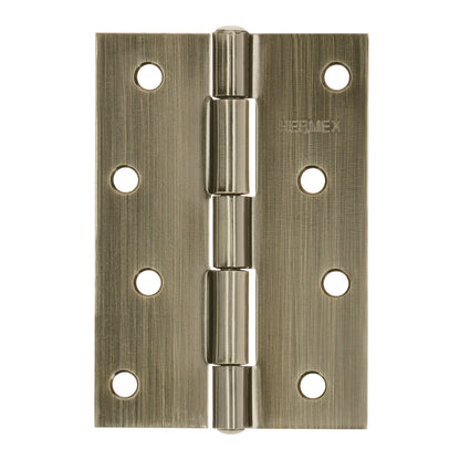 Bisagra rectangular 4 x 2-3/4", latón antiguo