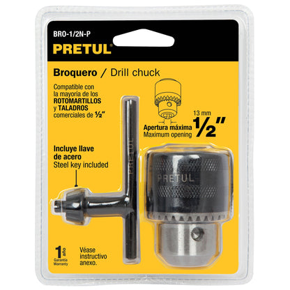 Broquero 1/2" con llave PRETUL