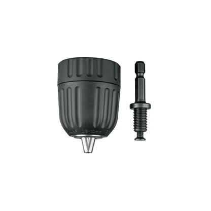 Broquero de 3/8" sin llave con adaptador hexagonal de 1/4"