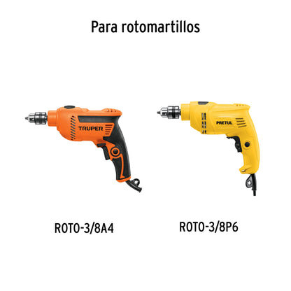 Broquero 3/8" con llave cuerpo moleteado TRUPER