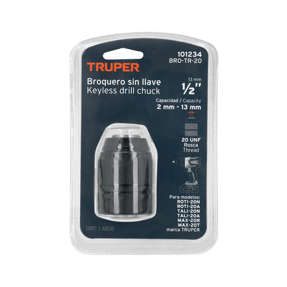 Broquero 1/2" sin llave para máquinas inalámbricas TRUPER
