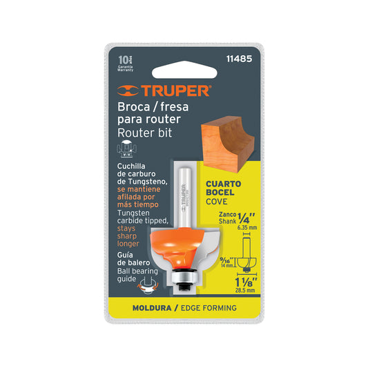 Broca para router clásica 1-3/8" con balero