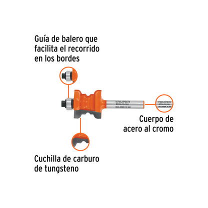 Broca para router collarín 7/8" con balero