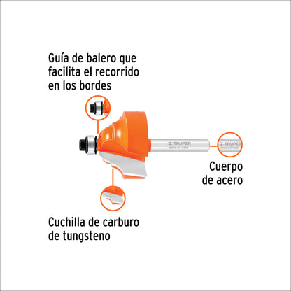 Broca para router doble romana 1-3/8"