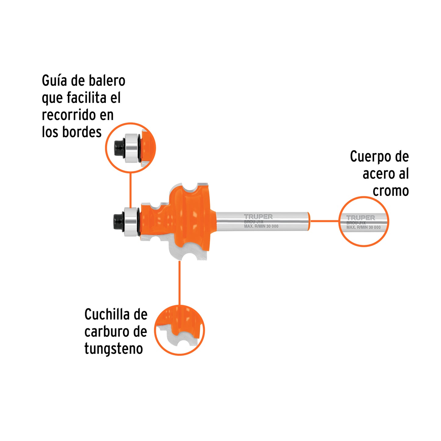 Broca router jovel 1" con balero