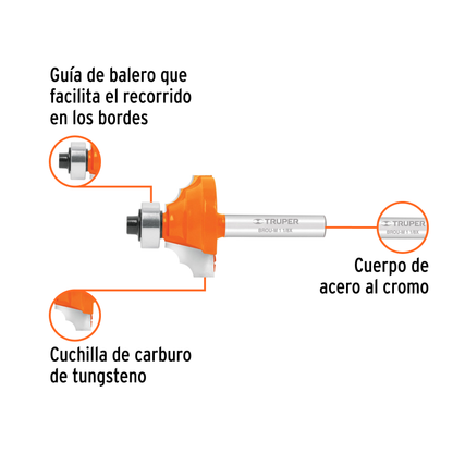 Broca para router moldura clásica 1-1/8"