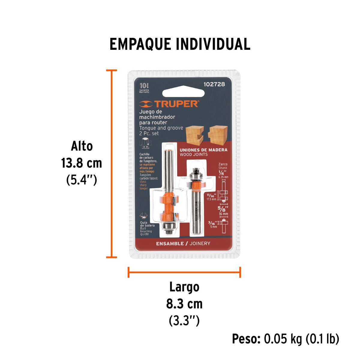 Juego de machimbrador, 5/8", con balero · vista 4