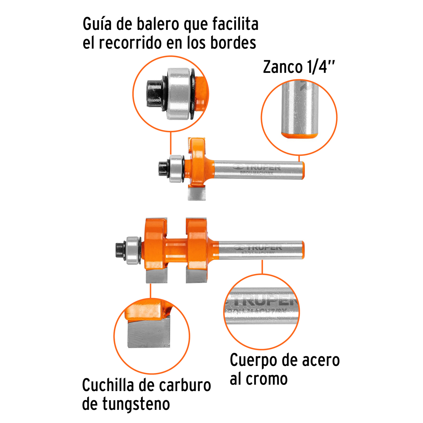 Juego de machimbrador 7/8" con balero