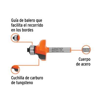 Broca para router pecho paloma 1-1/8"