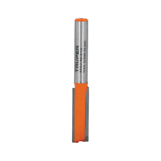 Broca recta para router Truper 2 filos 5/16 pulgada carburo de tungsteno