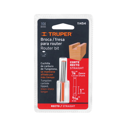 Broca para router recta 2 filos 5/16"