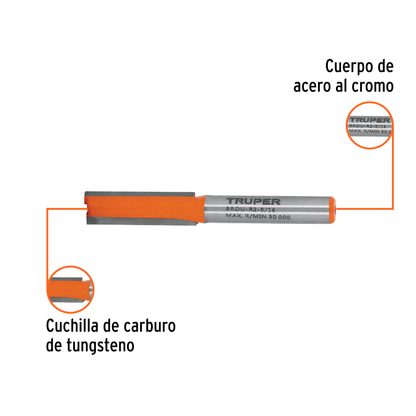 Broca para router recta 2 filos 5/16"