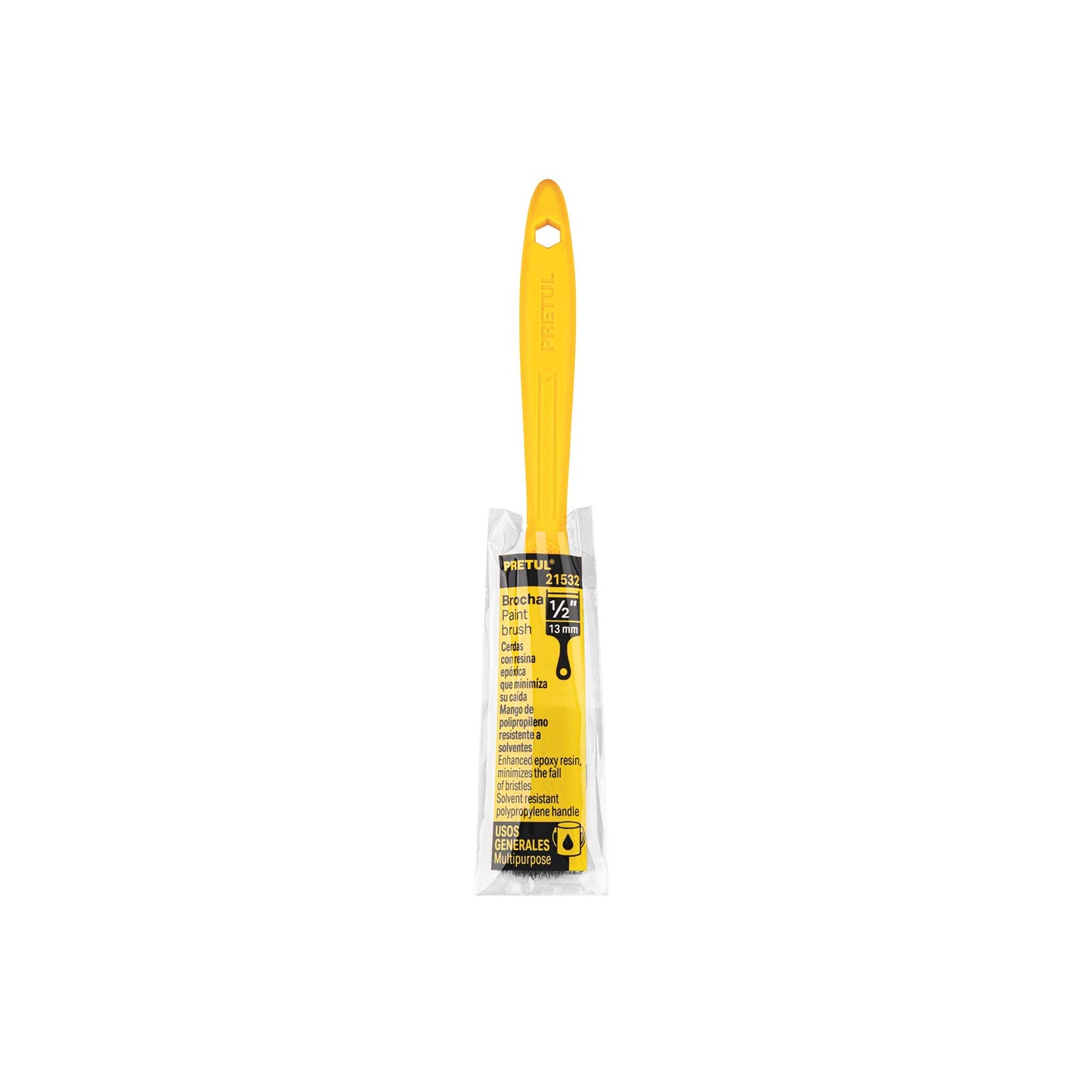 Brocha uso general de 1/2 pulgada con mango de plástico