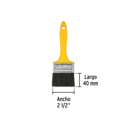 Brocha uso general de 2 1/2 pulgadas con mango de plástico