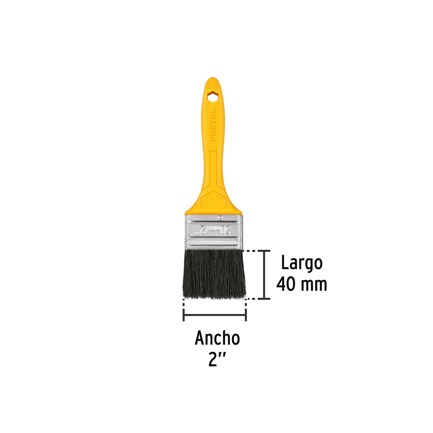 Brocha uso general de 2 pulgadas con mango de plástico