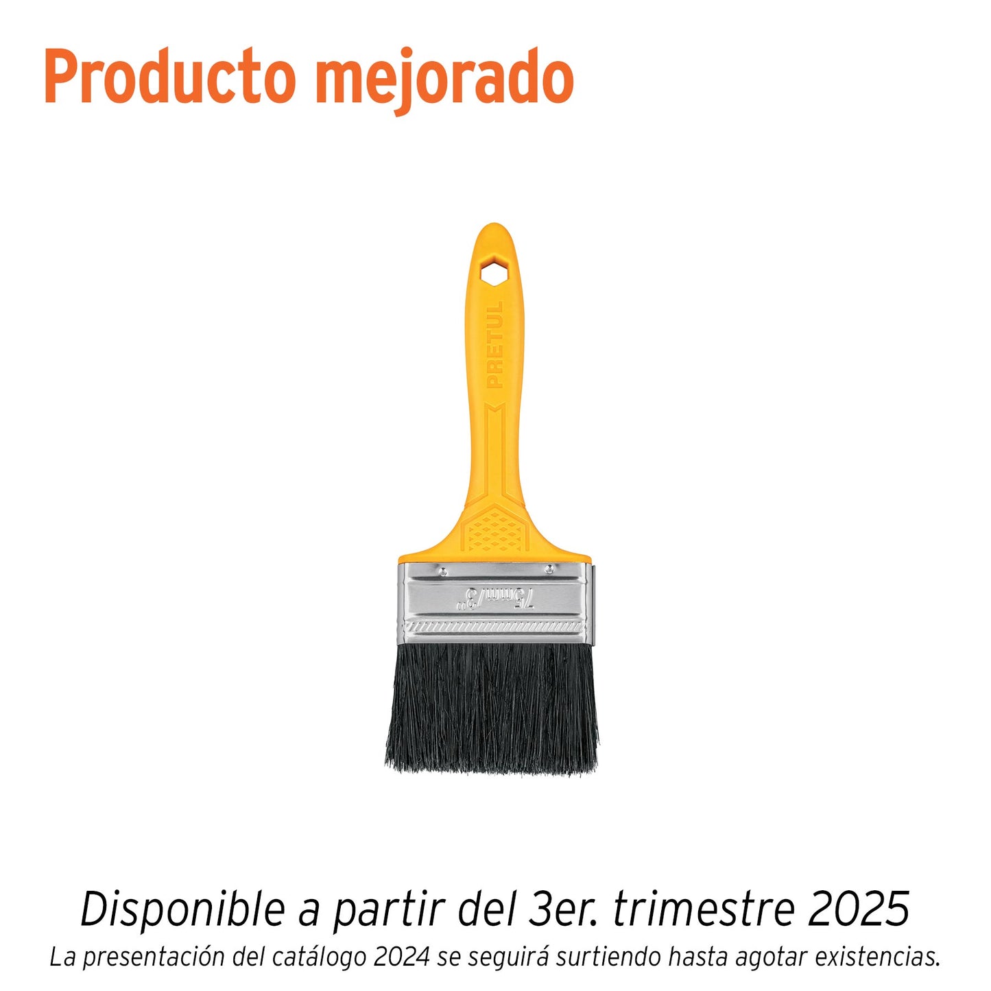 Brocha uso general de 3 pulgadas con mango de plástico
