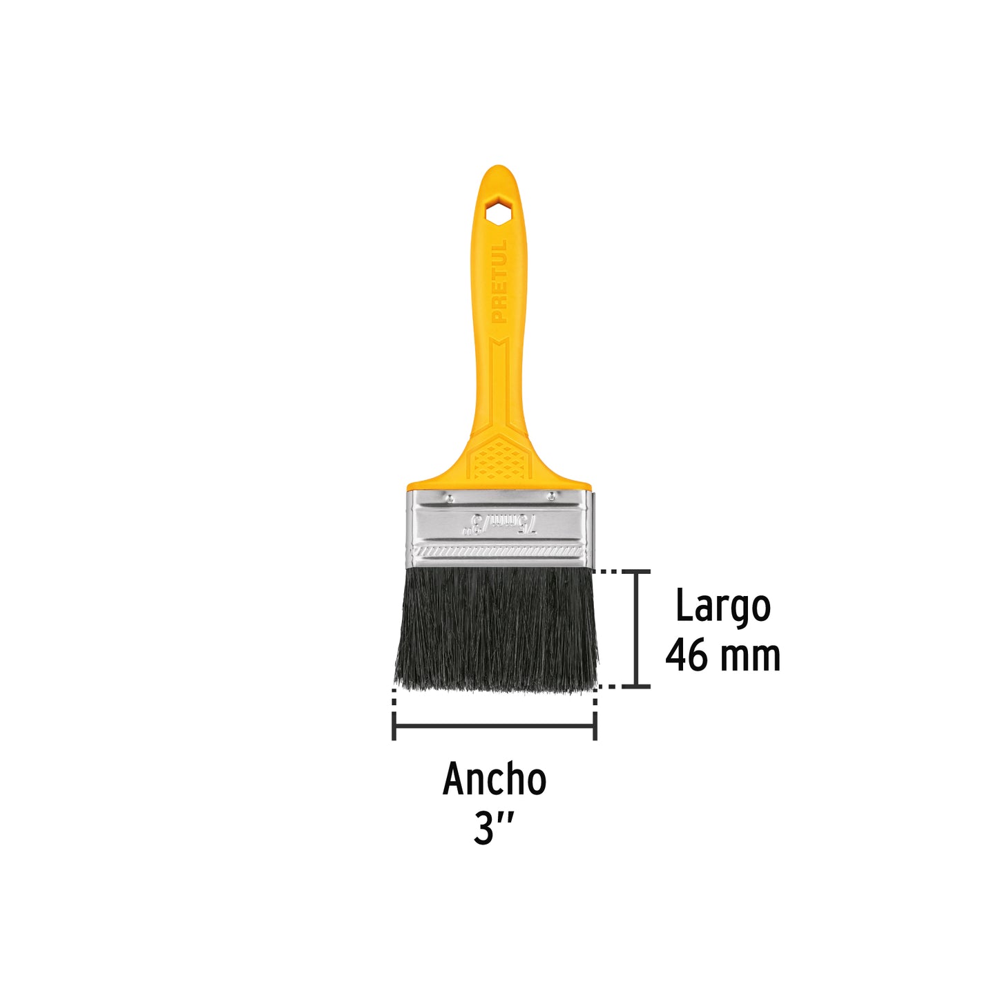 Brocha uso general de 3 pulgadas con mango de plástico