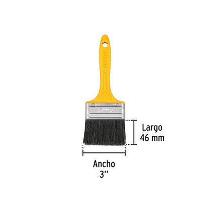 Brocha uso general de 3 pulgadas con mango de plástico