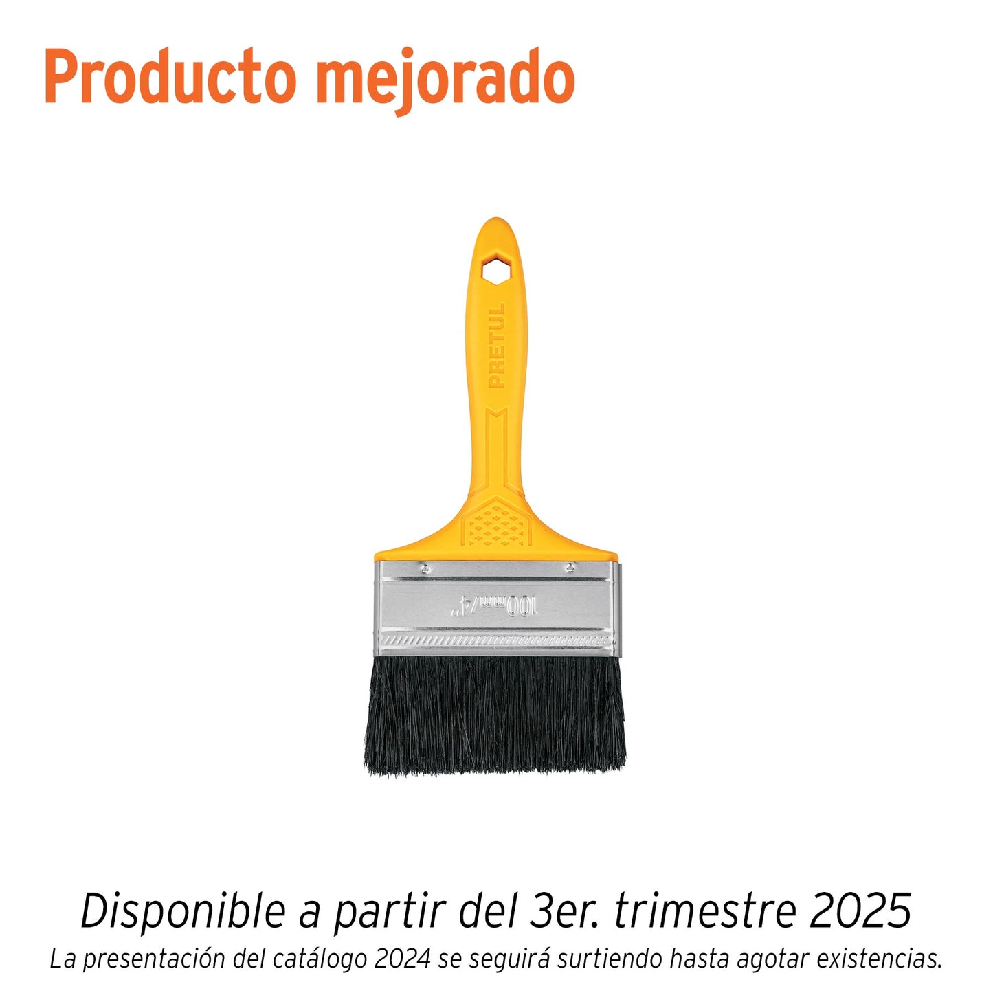 Brocha uso general de 4 pulgadas con mango de plástico