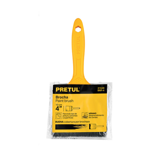 Brocha uso general de 4 pulgadas con mango de plástico