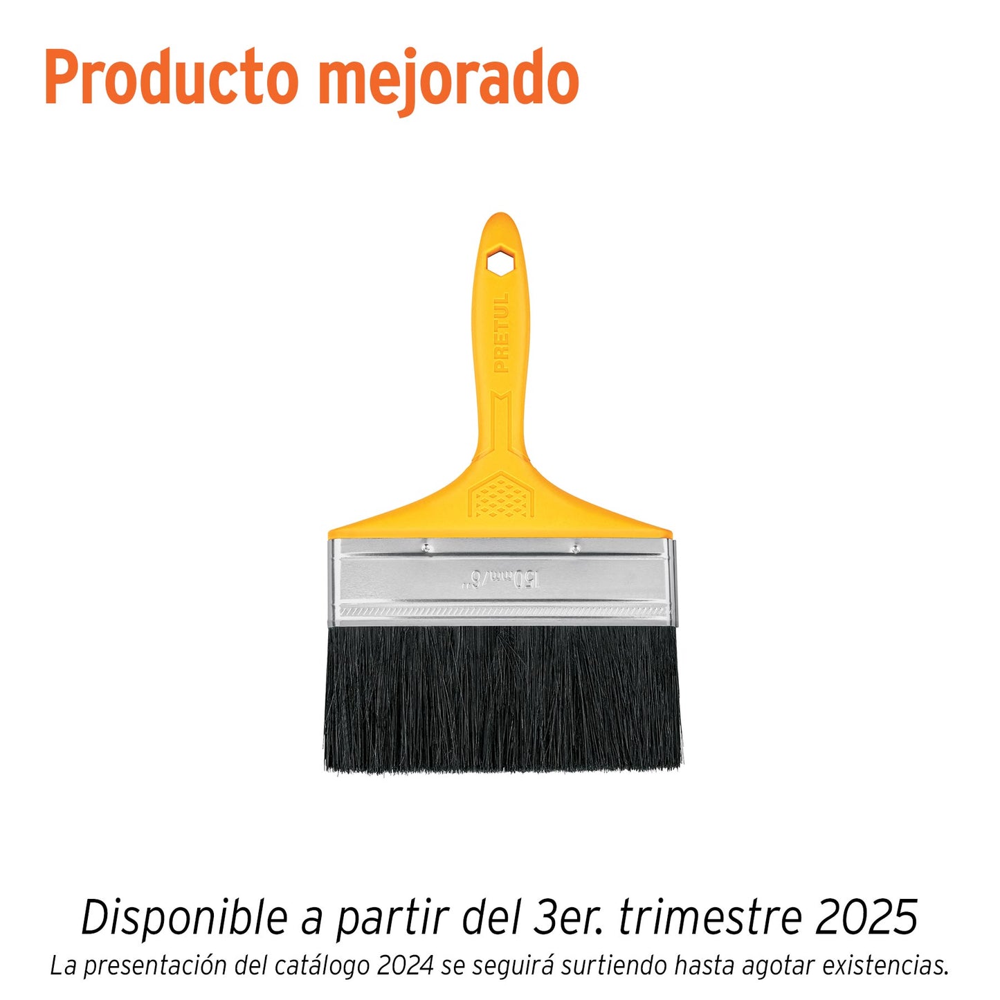 Brocha uso general de 6 pulgadas con mango de plástico