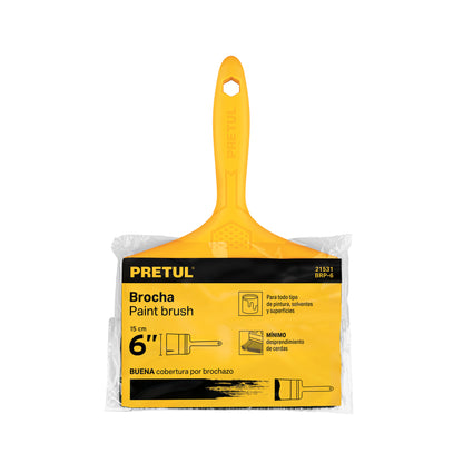 Brocha uso general de 6 pulgadas con mango de plástico