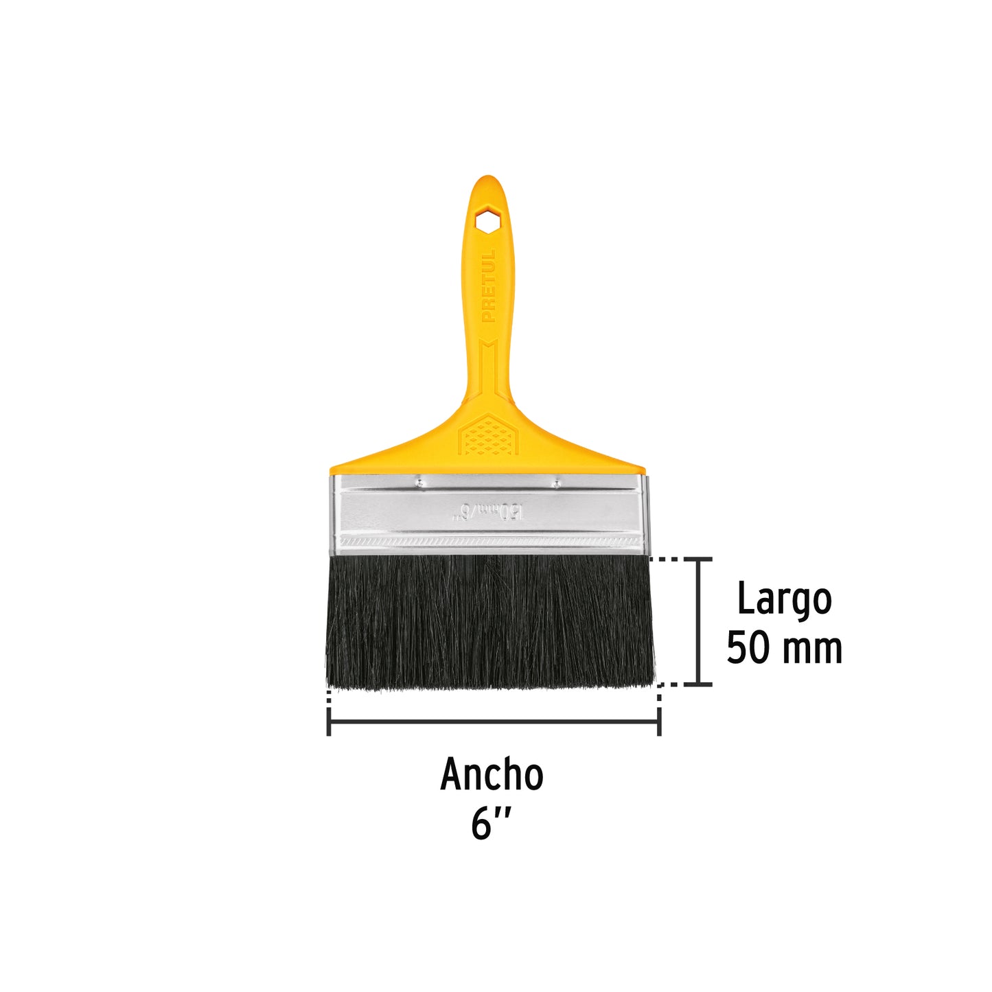 Brocha uso general de 6 pulgadas con mango de plástico